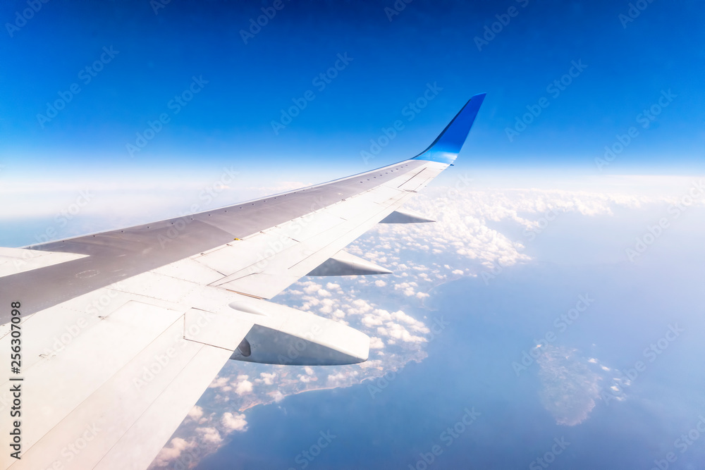 Spain, Andalucia, wing tip of plane Spain, Andalucia, wing tip of plane