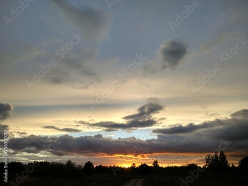 sunset in the sky