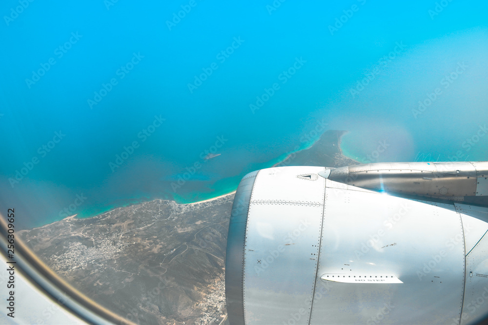 view from window of an airplane view from window of an airplane