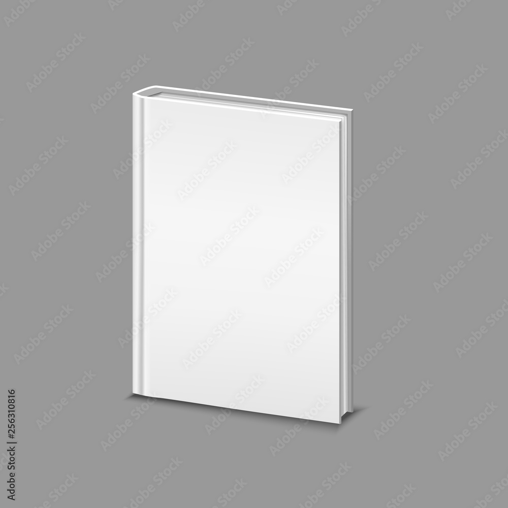 Realistic Detailed 3d White Blank Hardcover Book Template Mockup. Vector Realistic Detailed 3d White Blank Hardcover Book Template Mockup. Vector