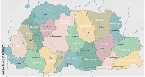 Map of Bhutan