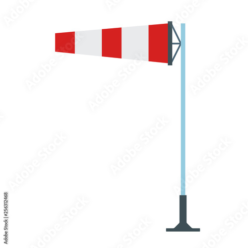 Wind cone vector flat material design isolated object on white background.