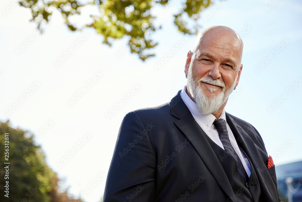 Portrait of an elegant businessman in the city Portrait of an elegant businessman in the city