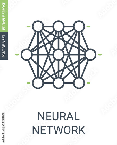 Neural Network Icon Knots Cluster of Neural Web Icon