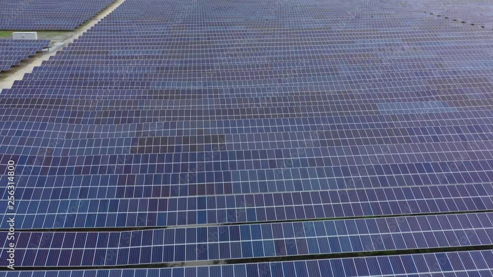 Drone video inspection solar power panel farm Drone video inspection solar power panel farm