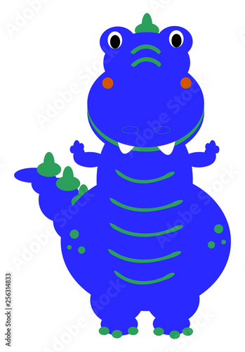 Dinosaur vector color illustration.