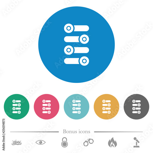 Fine tune flat round icons