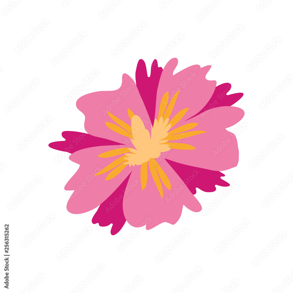 Obraz premium Flower. Plant. Flower pink. Vector illustration. EPS 10.