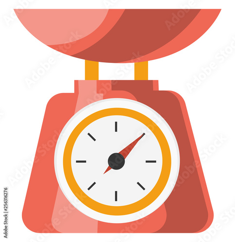 weighing machine vector color illustration.