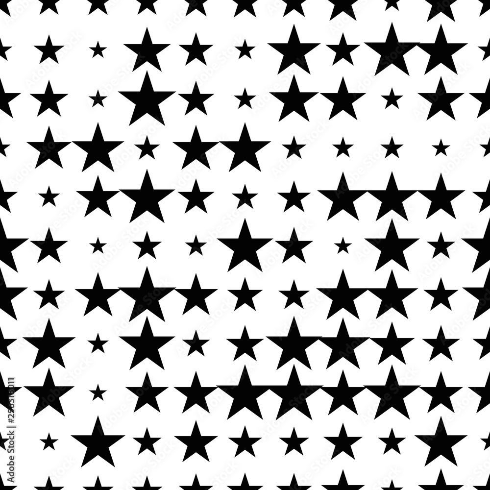 Abstract seamless pattern with halftone stars. Geometric background. Screen print. Vector illustration. Abstract seamless pattern with halftone stars. Geometric background. Screen print. Vector illustration.