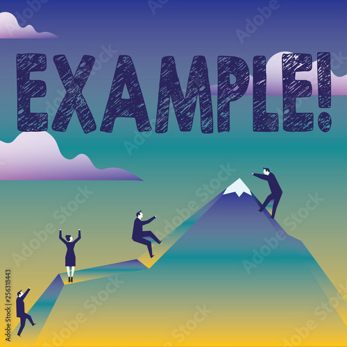 Canvas-taulu Text sign showing Example