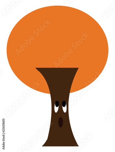 A shocked tree vector or color illustration