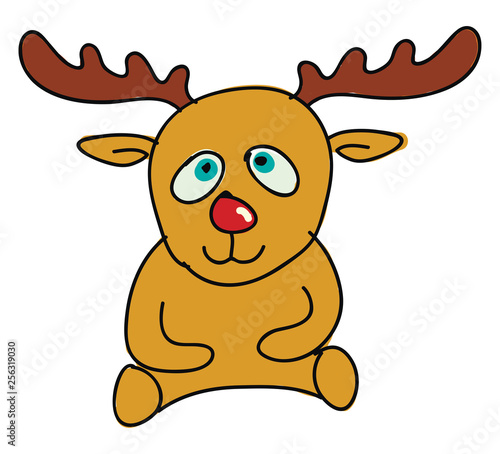 A small deer vector or color illustration