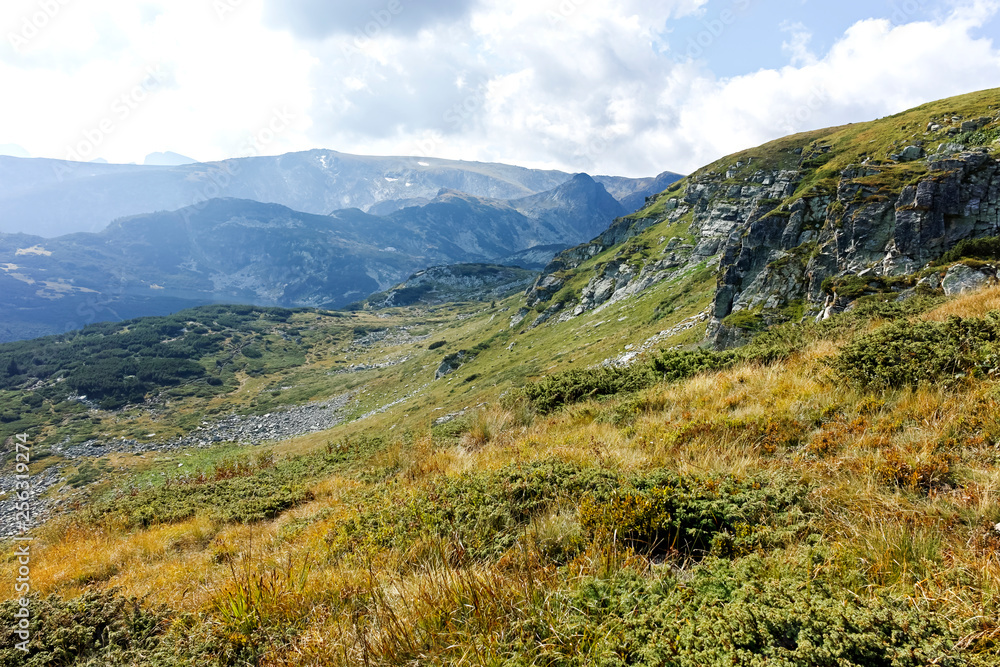 Summer Landscape of Rila Mountan near The Seven Rila Lakes, Bulgaria Summer Landscape of Rila Mountan near The Seven Rila Lakes, Bulgaria