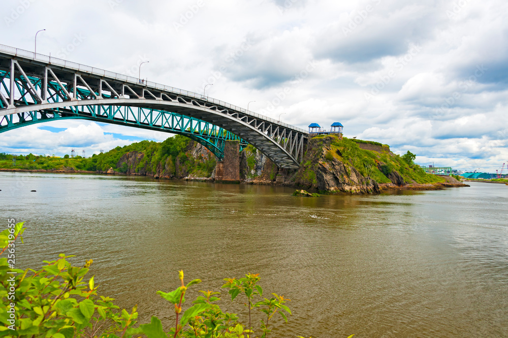 Reversing Falls Road Bridge. over Saint John River in New Brunswick, Canada