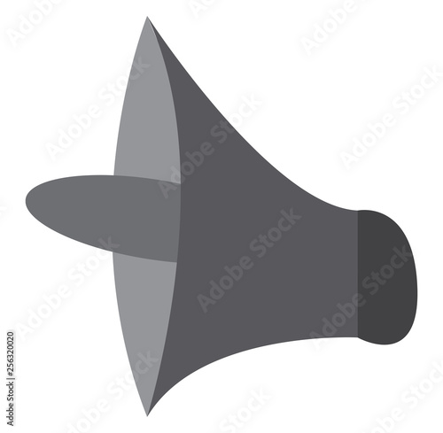 A gray horn loudspeaker vector or color illustration