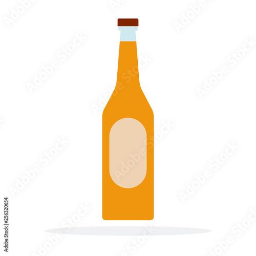 Fruit liqueur vector flat material design isolated object on white background.