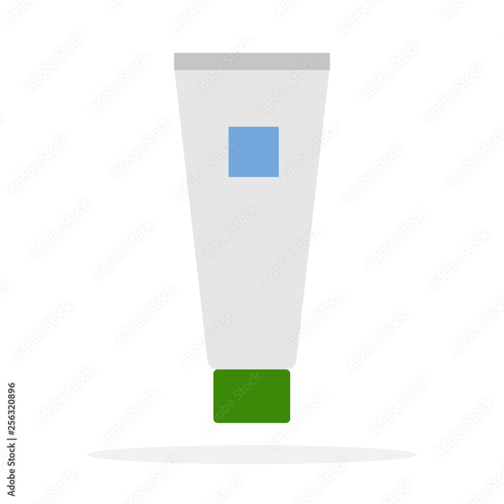 Liquid cosmetic in a tube vector flat material design isolated object on white background. Liquid cosmetic in a tube vector flat material design isolated object on white background.