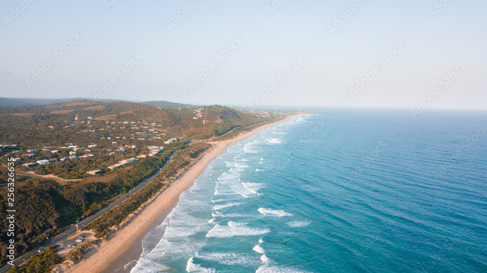 Aerial view of Waves and Beach of Great Ocean Road Australia Aerial view of Waves and Beach of Great Ocean Road Australia