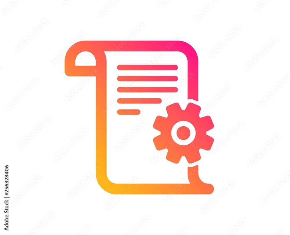 Technical documentation icon. Instruction sign. Classic flat style. Gradient technical documentation icon. Vector Technical documentation icon. Instruction sign. Classic flat style. Gradient technical documentation icon. Vector