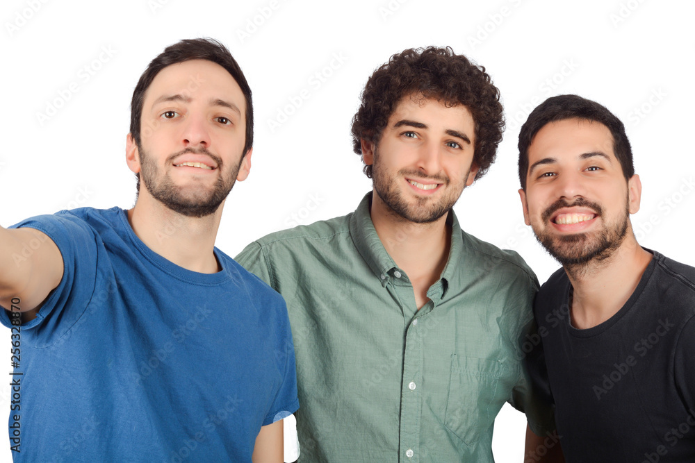 Friends taking a selfie. Friends taking a selfie.