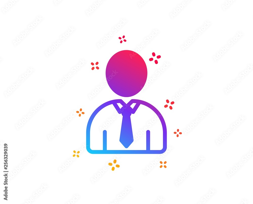 User icon. Profile Avatar sign. Businessman Person silhouette symbol. Dynamic shapes. Gradient design human icon. Classic style. Vector