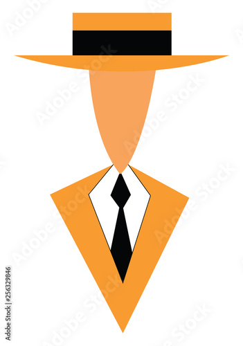 A gentleman in formal suite vector or color illustration