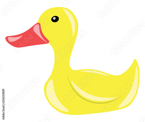 A children play toy of rubber duck vector or color illustration