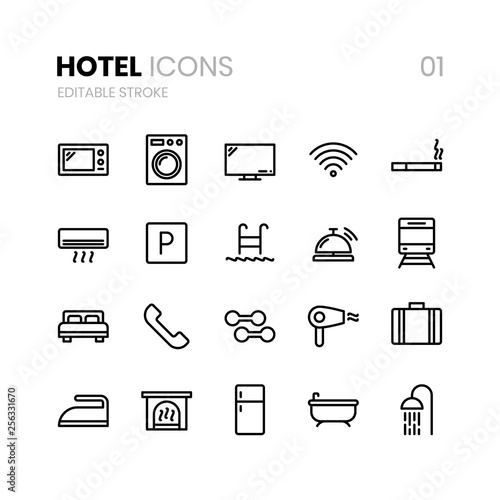 Hotel Line Icons 01