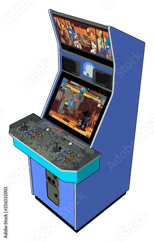 A multiplayer videogames vector or color illustration