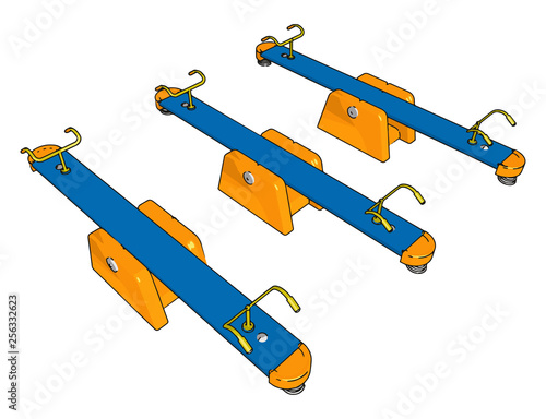 The teeterboard toy vector or color illustration