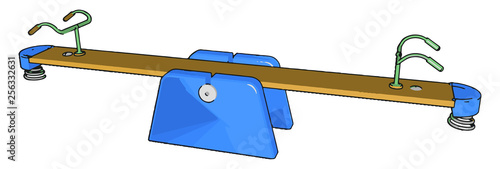 A seesaw toy vector or color illustration