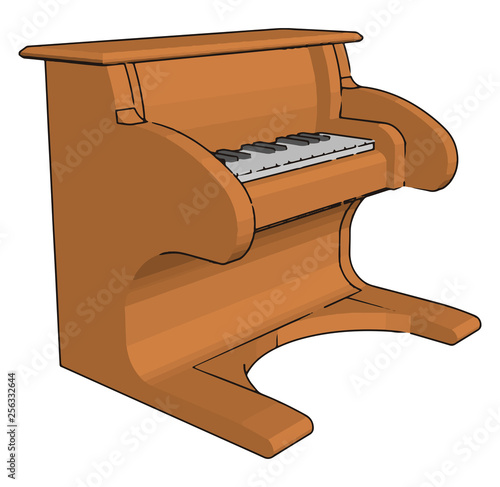 A player piano toy vector or color illustration