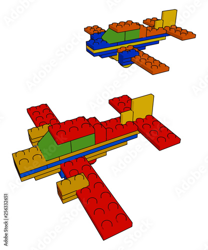 Skill development with toys vector or color illustration