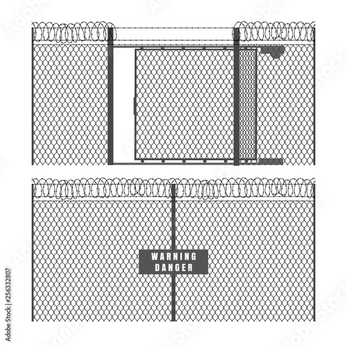 Security fence and gate