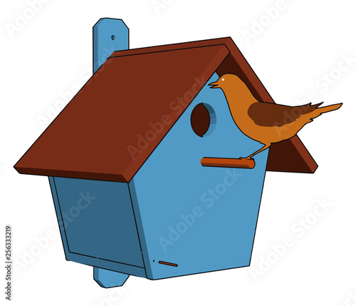 A manmade bird nest vector or color illustration