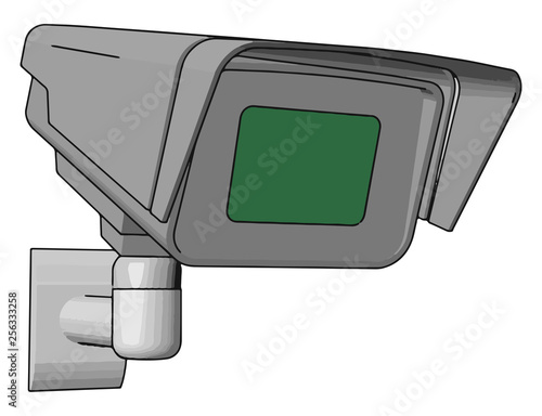 A video surveillance camera vector or color illustration