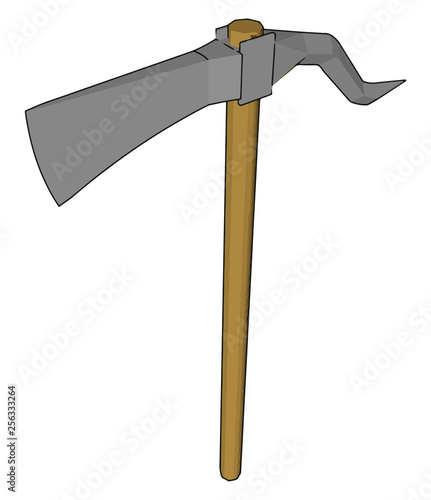 An implement sketch vector or color illustration