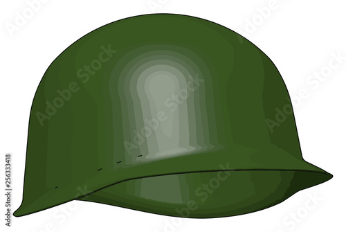 A battle helmet sketch vector or color illustration