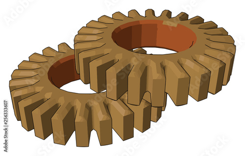 Spur gear Picture vector or color illustration