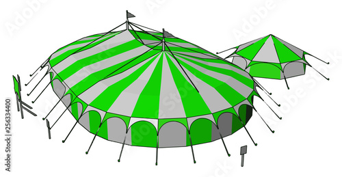 A company of entertainers vector or color illustration