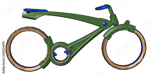 Basic structure of a Cycle vehicle vector or color illustration