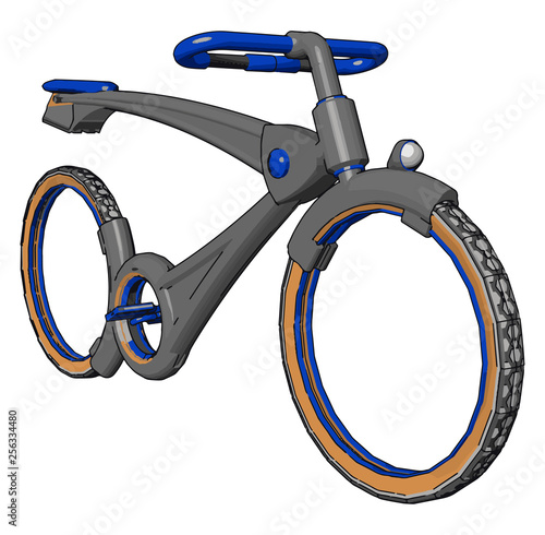 Cycling joy of healthy living vector or color illustration