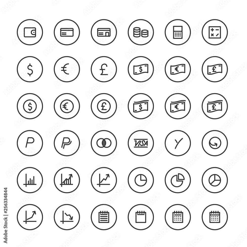 financial icon set financial icon set