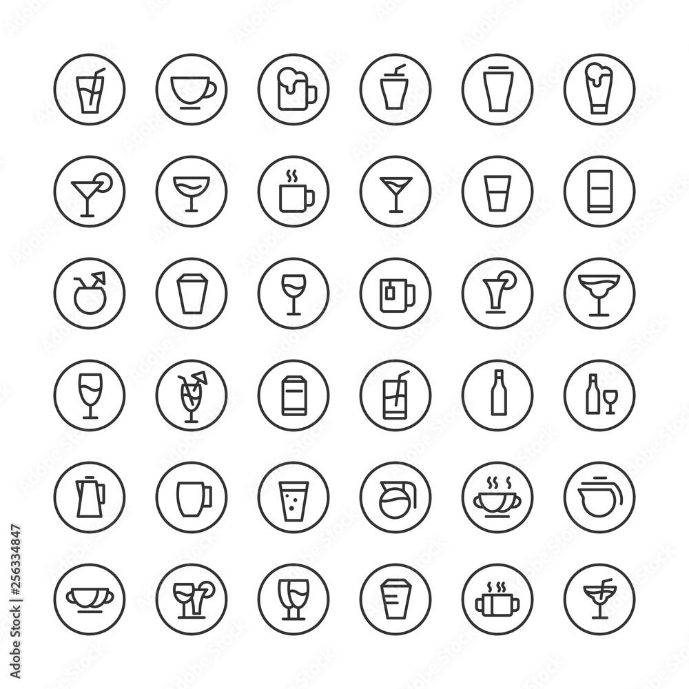 drink icon set drink icon set