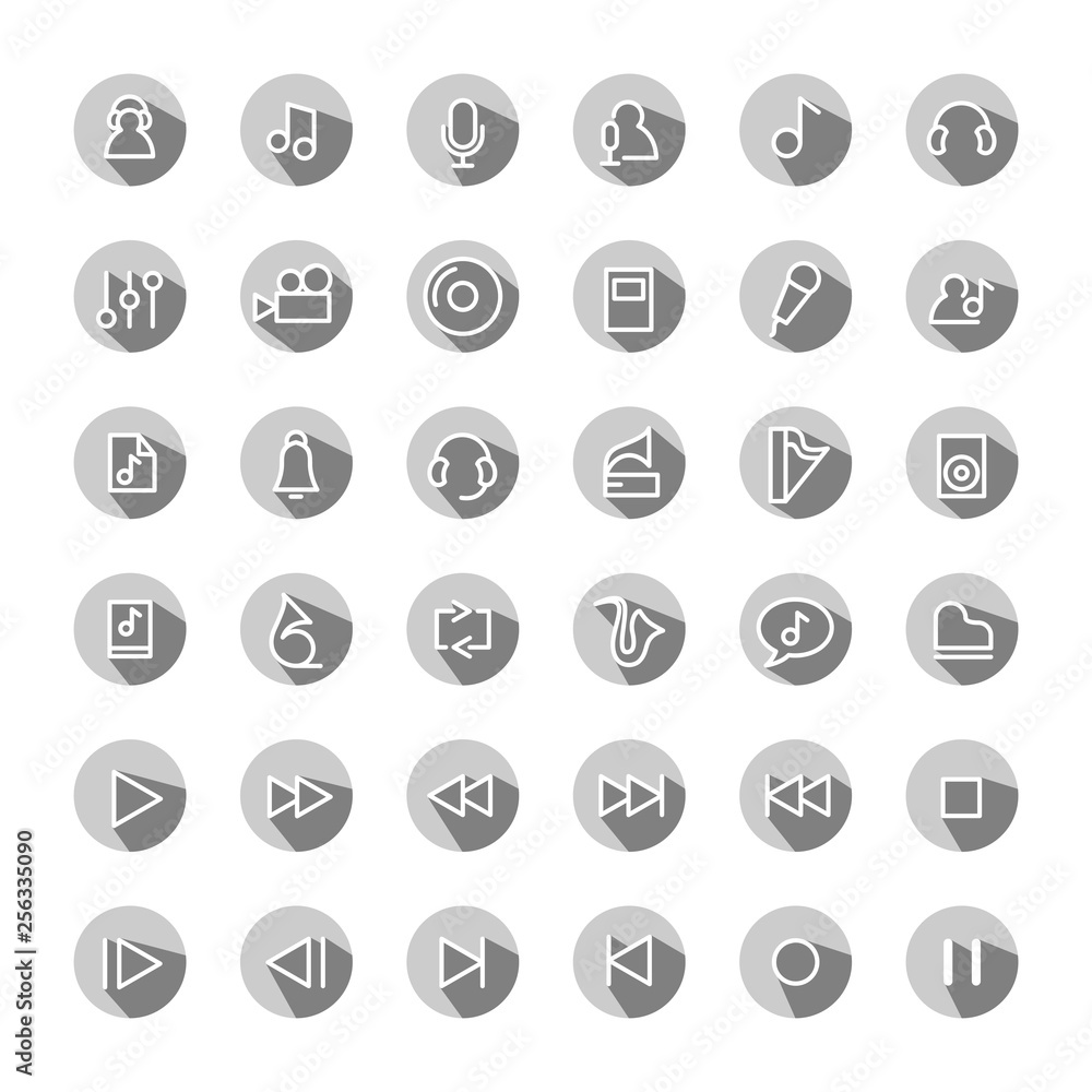 music icon set music icon set