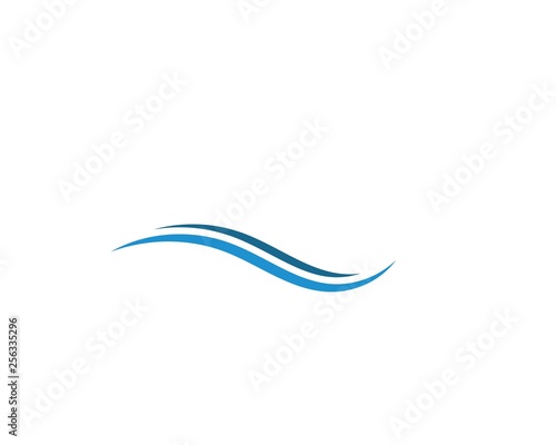 Water Wave symbol and icon Logo Template photo