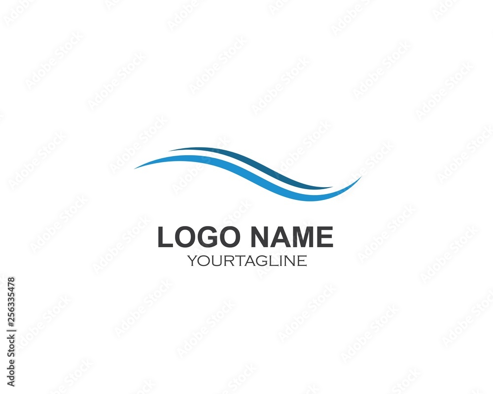 Water Wave symbol and icon Logo Template Water Wave symbol and icon Logo Template