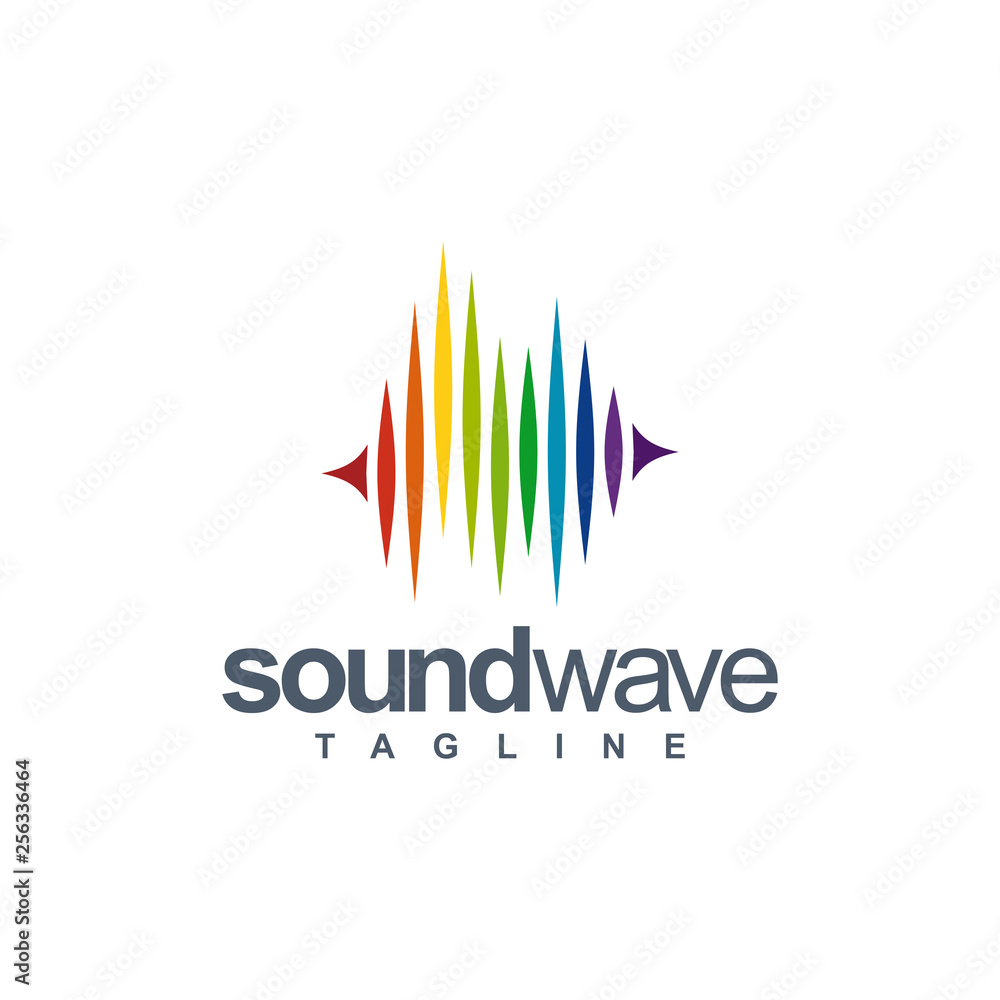 Fototapeta premium sound wave logo