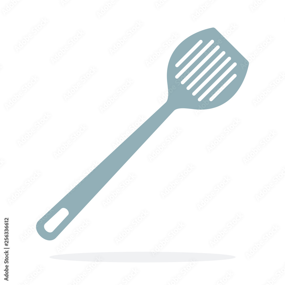 Nylon spatula with slots vector flat material design isolated object on  white background. Stock Vector | Adobe Stock